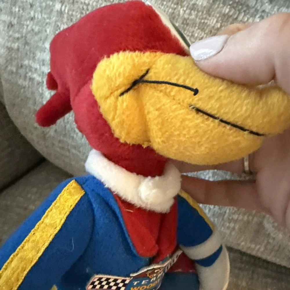 Vintage‎ 1999 Woody Woodpecker Nascar Plush by Stuffins with helmet 9